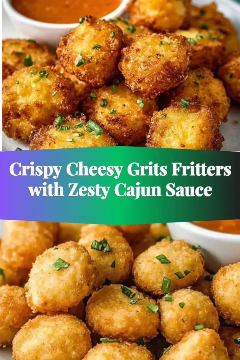 Crispy cheesy grits fritters served with zesty Cajun sauce on a plate.