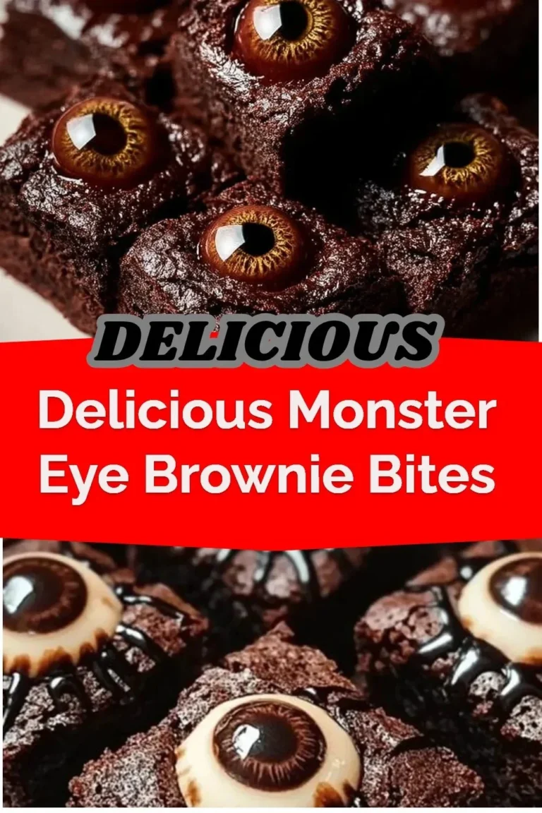 Delicious monster eye brownie bites perfect for Halloween treats.
