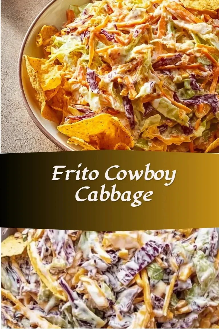 Bowl of Frito Cowboy Cabbage with crunchy Fritos and vibrant vegetables