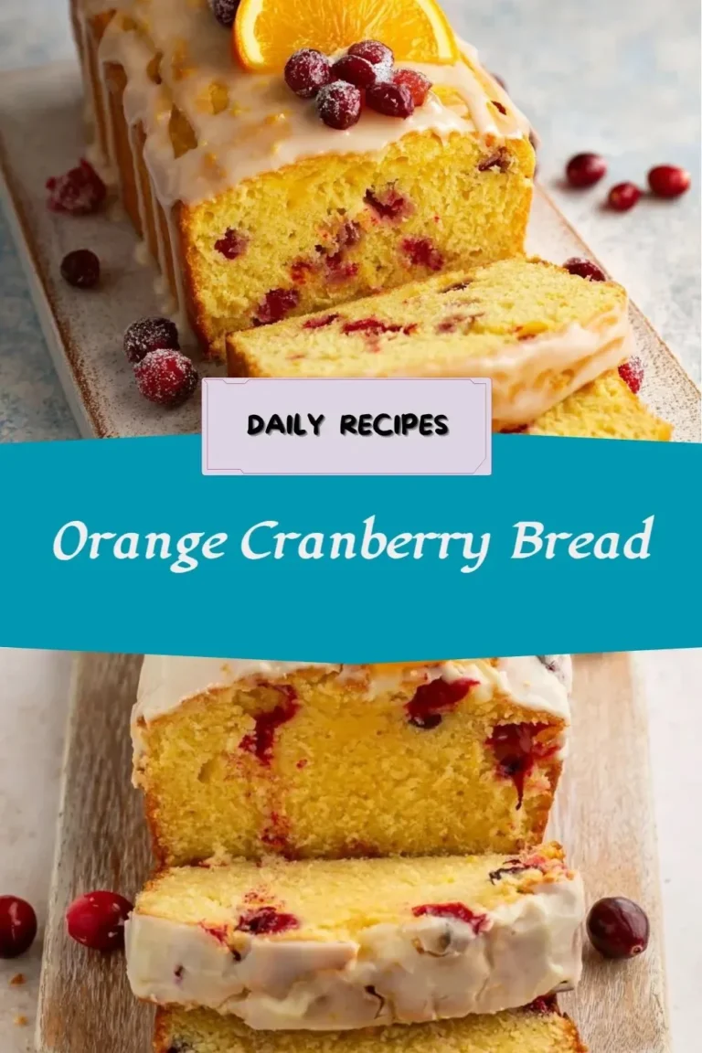 Freshly baked Orange Cranberry Bread with vibrant orange zest and cranberries
