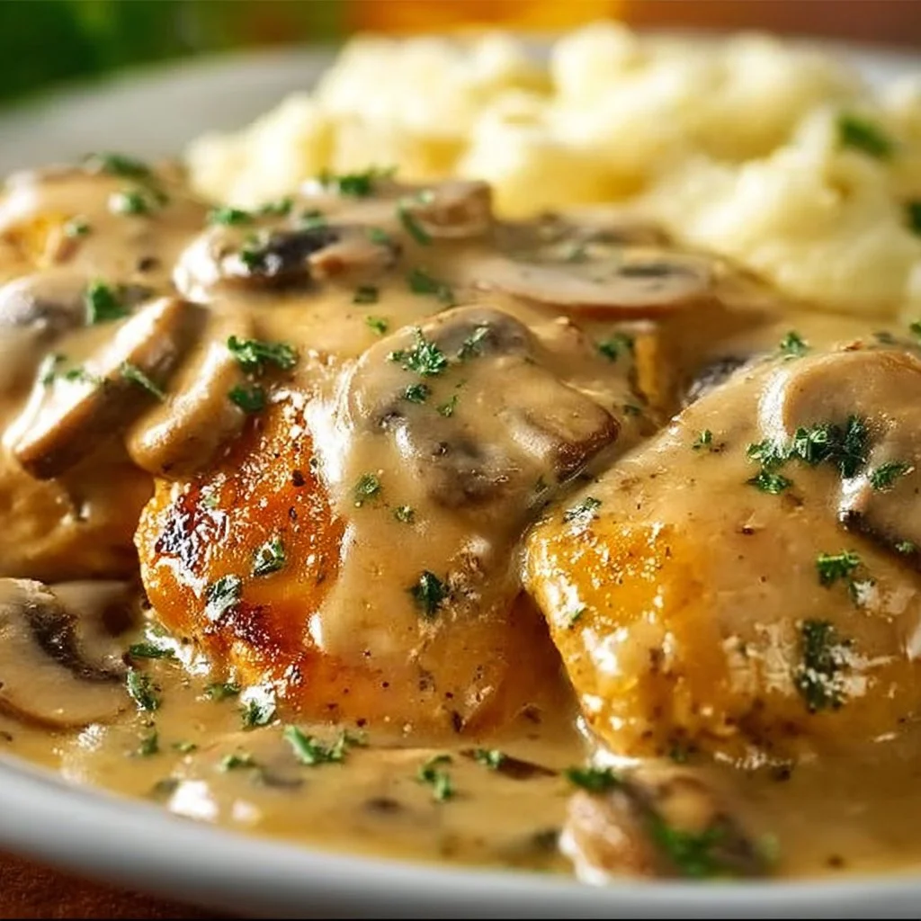 Delicious Texas Roadhouse Smothered Chicken served with sides